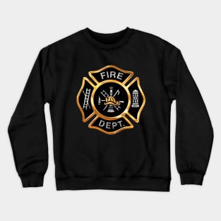 Fire Department Gold Badge Crewneck Sweatshirt